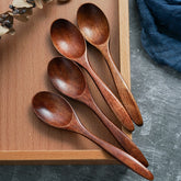 Anti-scald Wood Tea Coffee Spoons